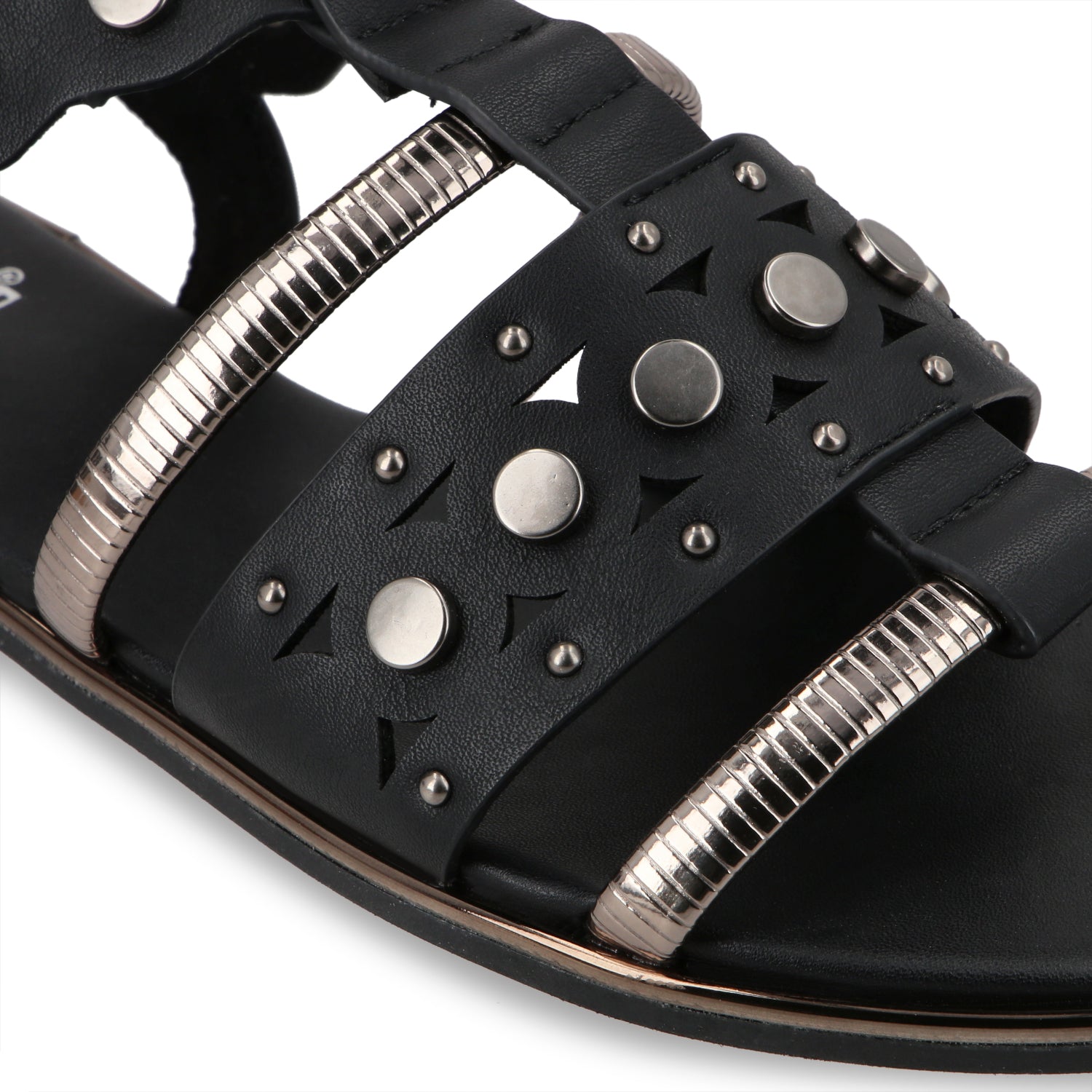 Sandalia Plano Negro Mujer 55212 - Gotta Mexico