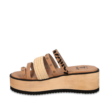 Sandalia Plataforma Beige Mujer 15617 - Gotta Mexico