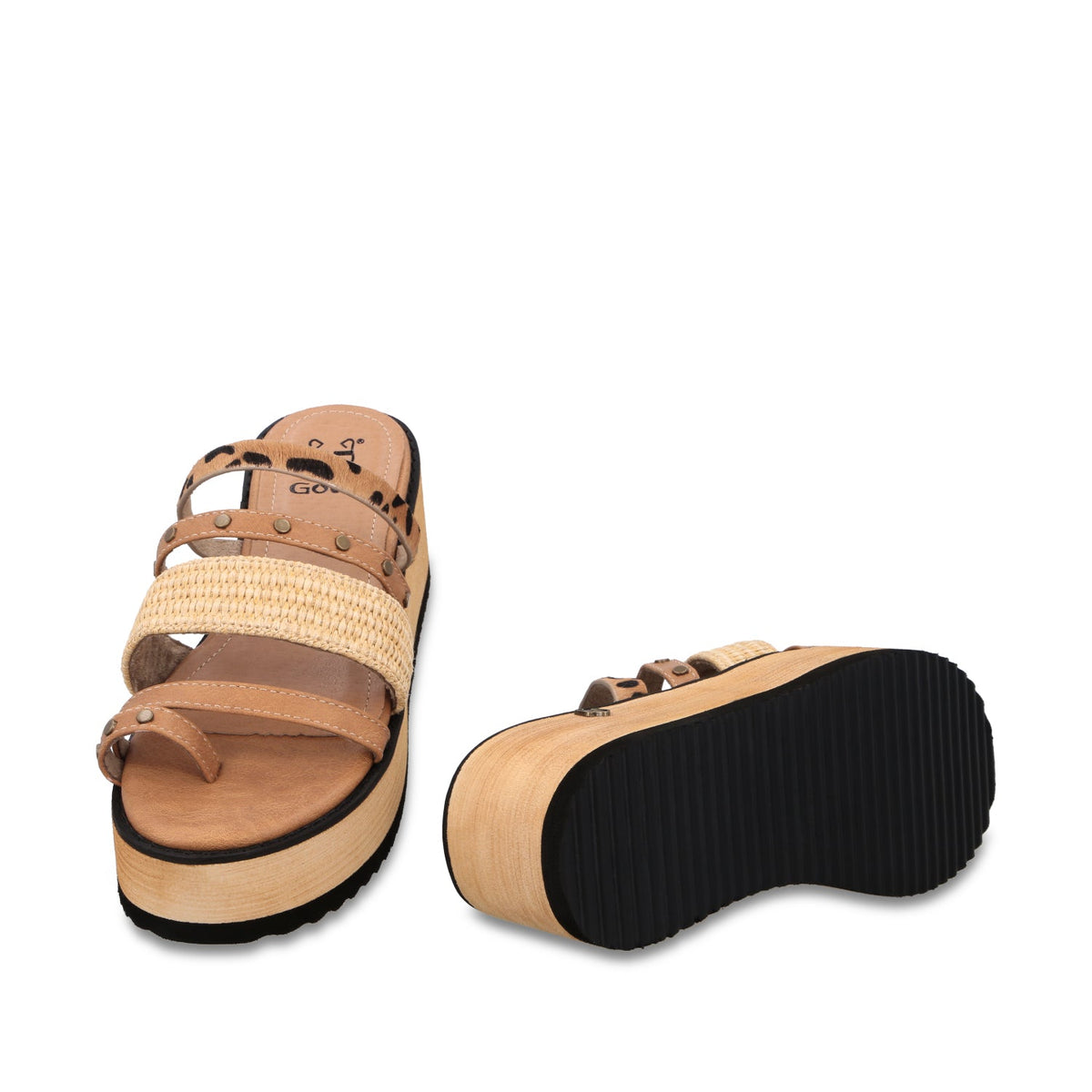 Sandalia Plataforma Beige Mujer 15617 - Gotta Mexico
