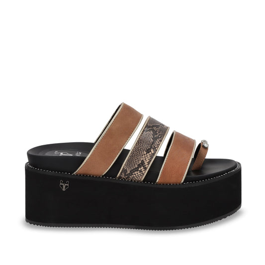 Sandalia Plataforma Beige Mujer 15662 - Gotta Mexico