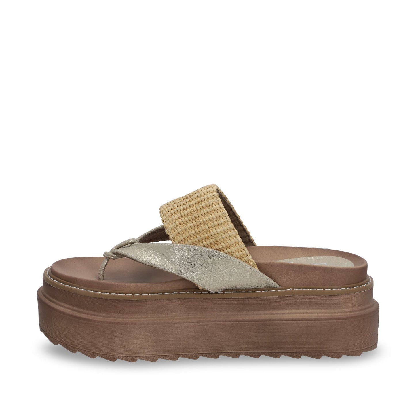 Sandalia Plataforma Beige Mujer 25234