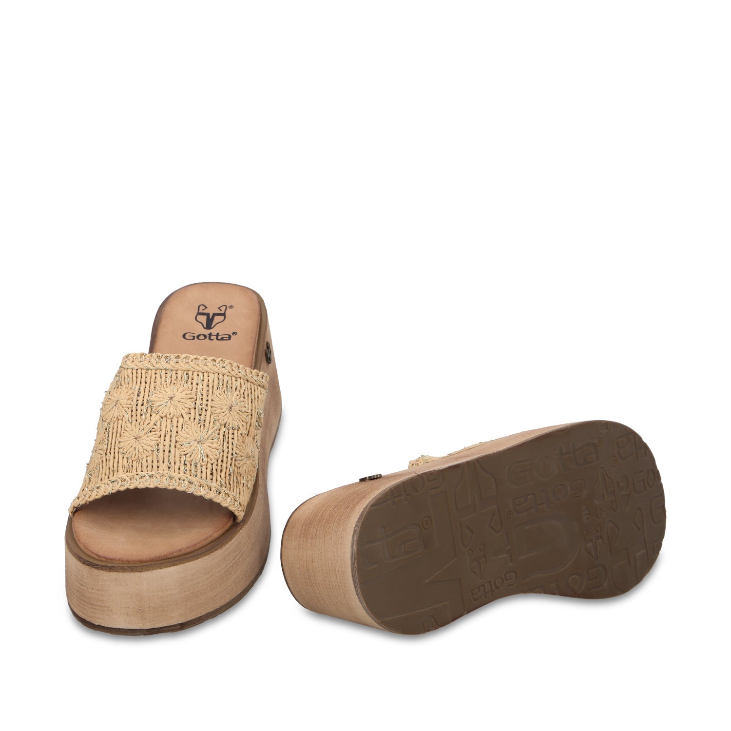 Sandalia Plataforma Beige Mujer 45843 - Gotta Mexico