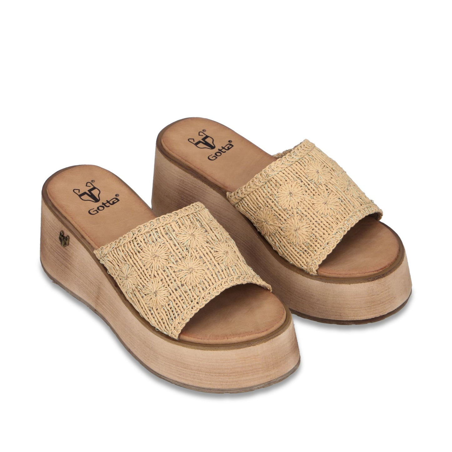 Sandalia Plataforma Beige Mujer 45843 - Gotta Mexico