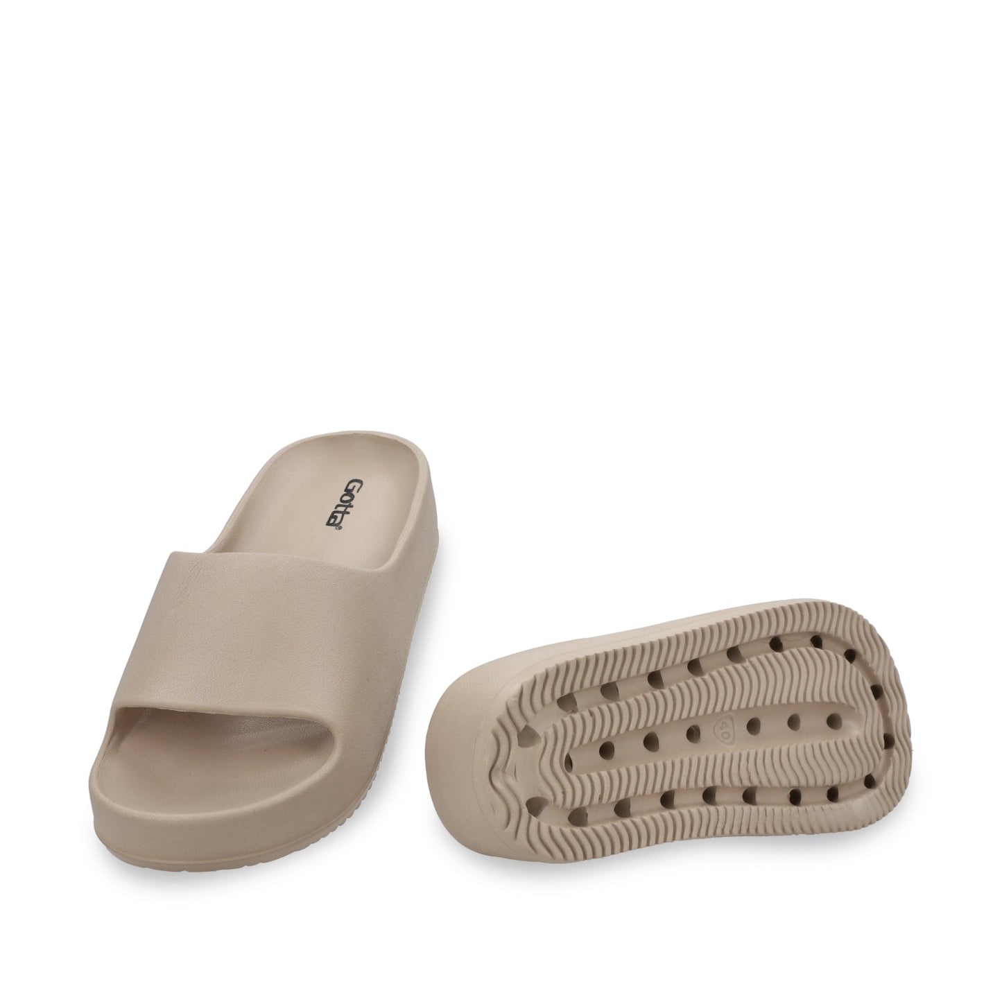 Sandalia Plataforma Beige Mujer 52070