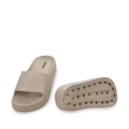 Sandalia Plataforma Beige Mujer 52070