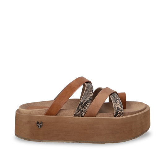 Sandalia Plataforma Beige Mujer 55940 - Gotta Mexico