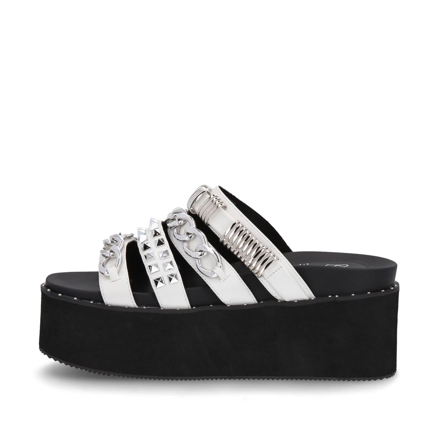 Sandalia Plataforma Blanca Mujer 15660