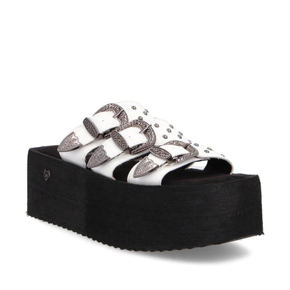 Sandalia Plataforma Blanca Mujer 35251