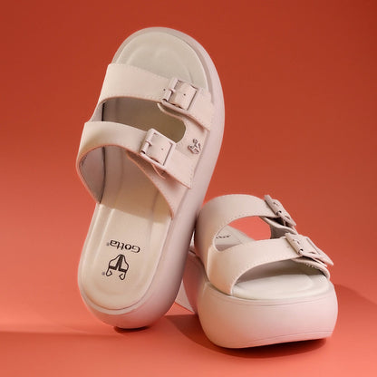 Sandalia Plataforma Blanca Mujer 43034
