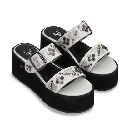 Sandalia Plataforma Blanco Mujer 15620
