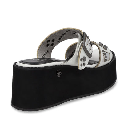 Sandalia Plataforma Blanco Mujer 15620