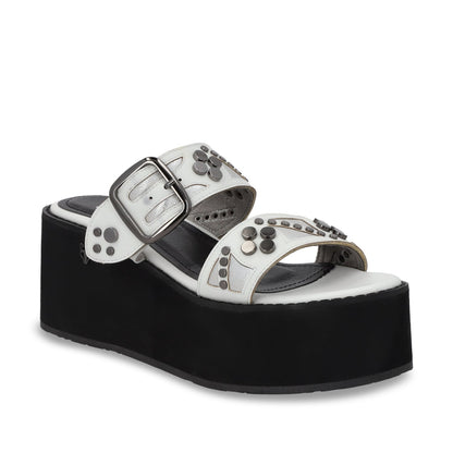 Sandalia Plataforma Blanco Mujer 15620