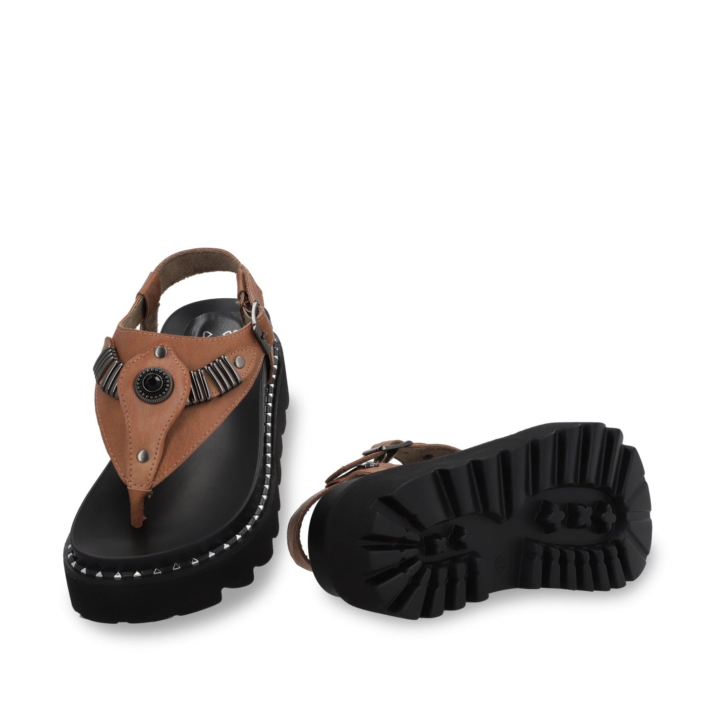 Sandalia Plataforma Café Mujer 1576F
