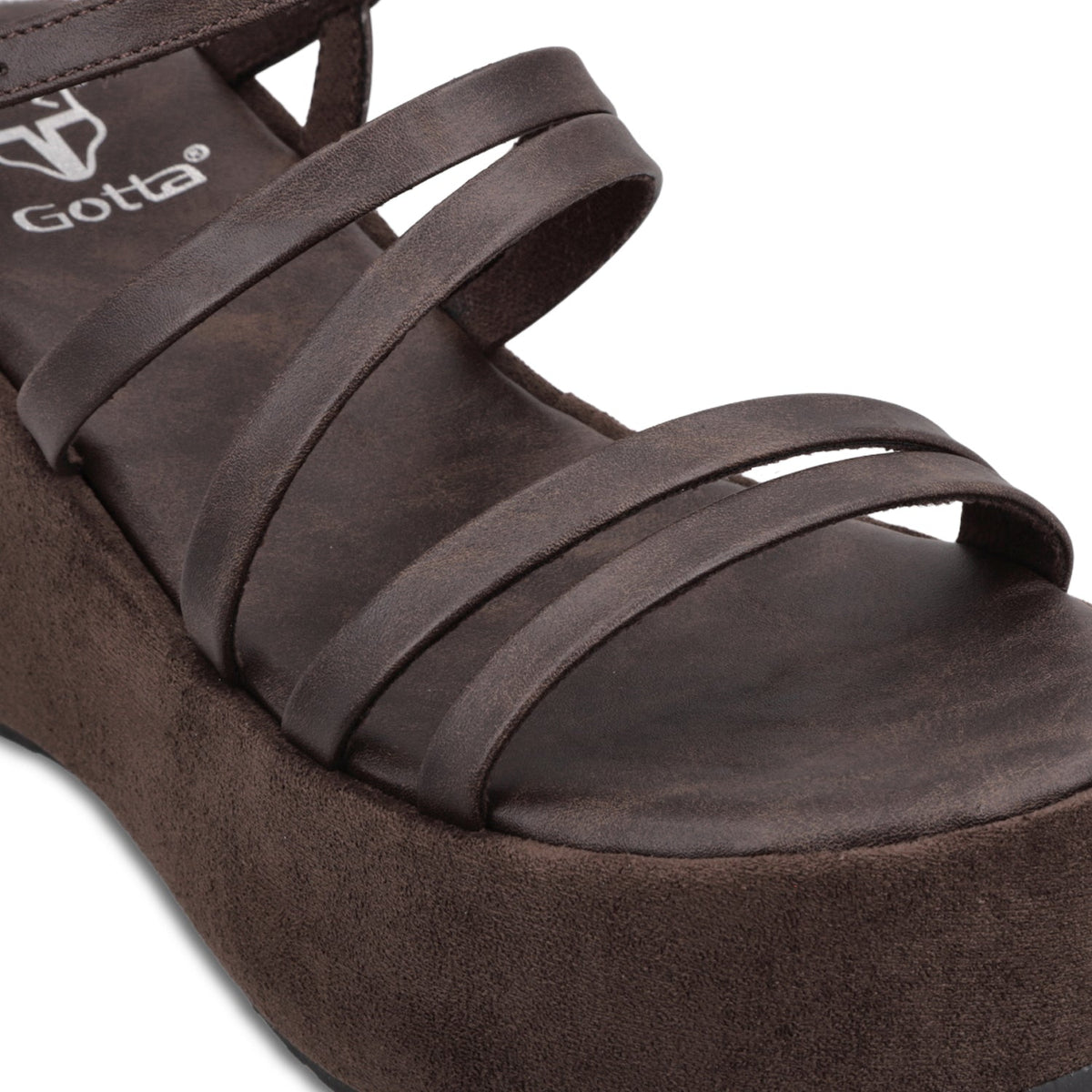 Sandalia Plataforma Café Mujer 45822 - Gotta Mexico