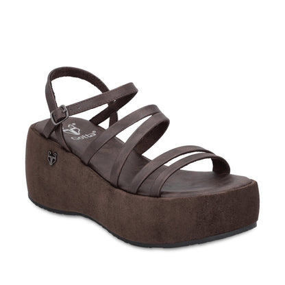 Sandalia Plataforma Café Mujer 45822 - Gotta Mexico