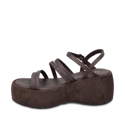 Sandalia Plataforma Café Mujer 45822 - Gotta Mexico