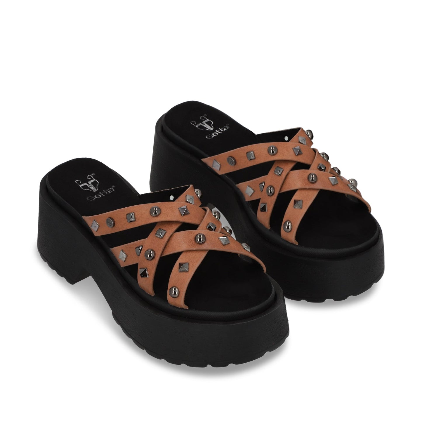 Sandalia Plataforma Café Mujer 45984