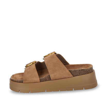 Sandalia Plataforma Café Mujer 55230 - Gotta Mexico