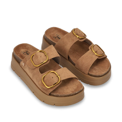 Sandalia Plataforma Café Mujer 55230 - Gotta Mexico