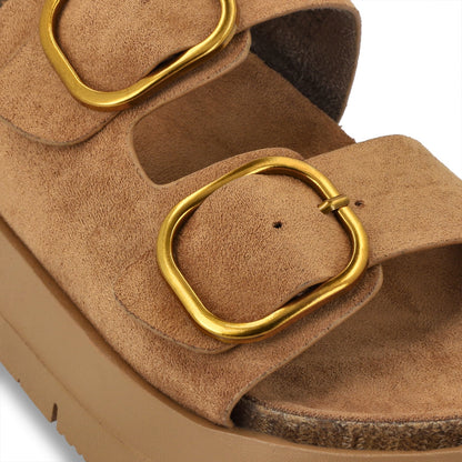 Sandalia Plataforma Café Mujer 55230 - Gotta Mexico