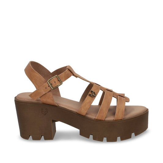 Sandalia Plataforma Camel Mujer 43023 - Gotta Mexico
