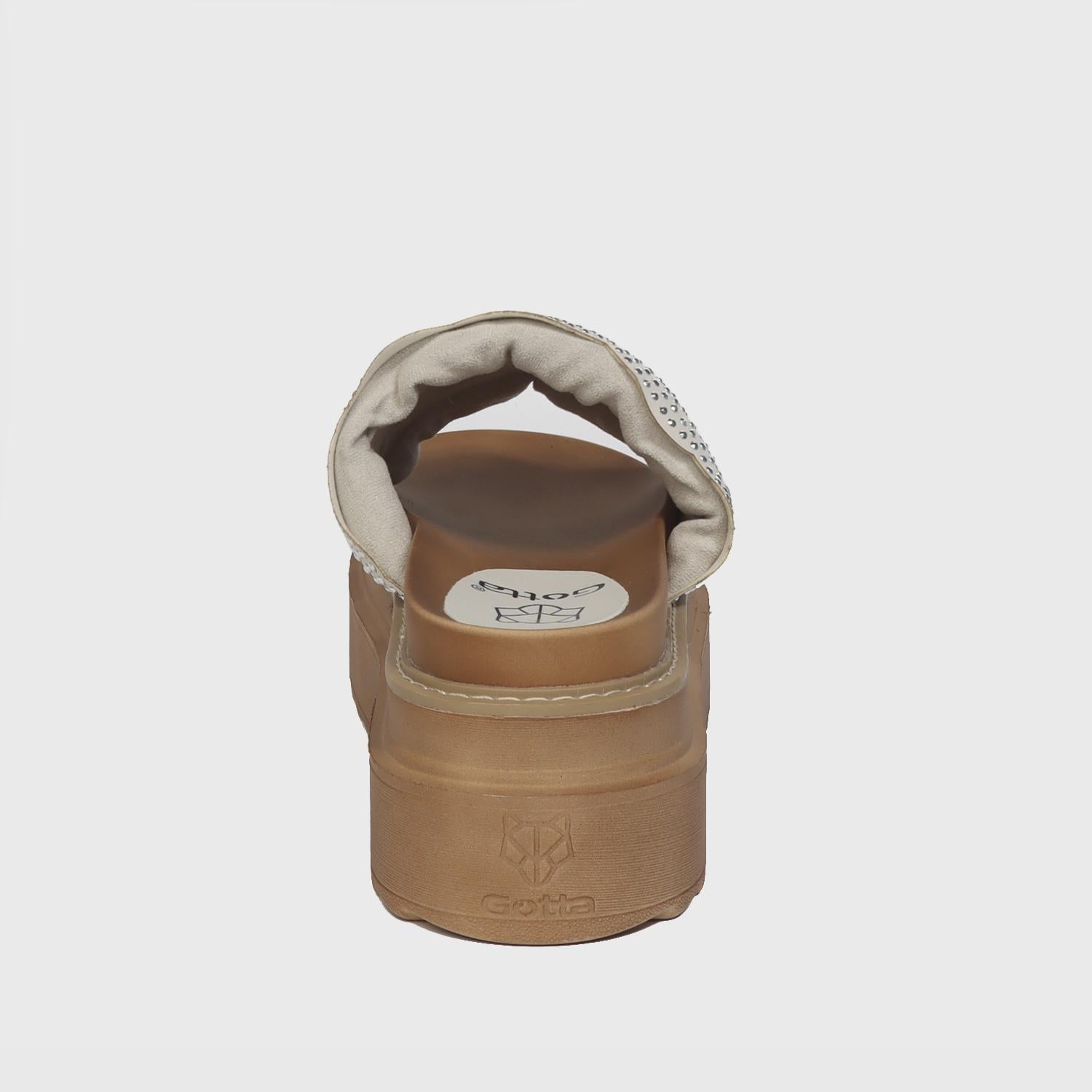 Sandalia Plataforma Crema Mujer 25230 - Gotta Mexico