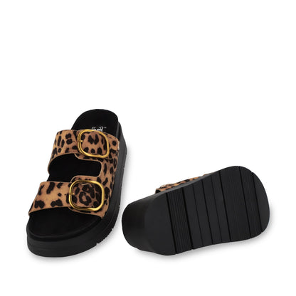 Sandalia Plataforma Leopardo Mujer 55230