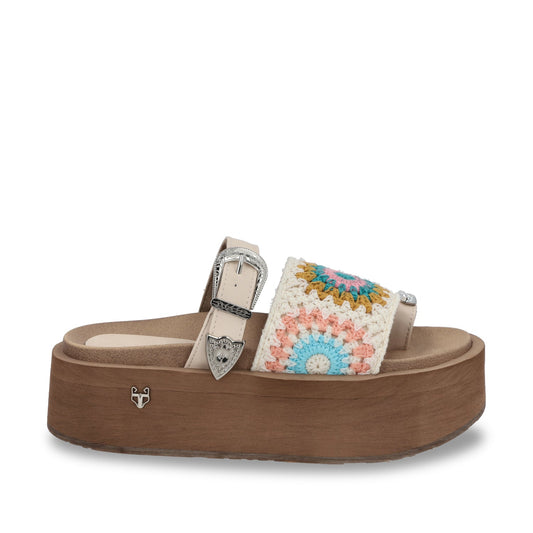 Sandalia Plataforma Multicolor Mujer 55942