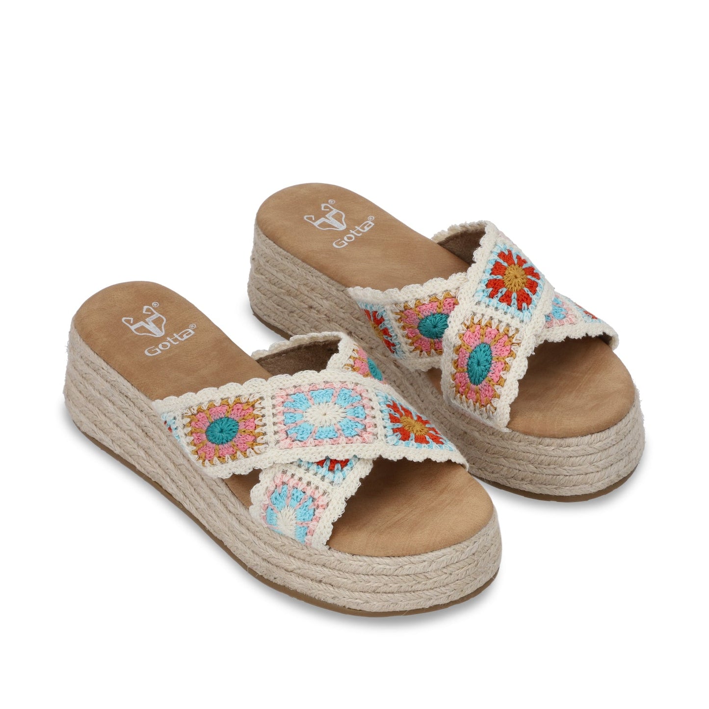 Sandalia Plataforma Multicolor Mujer 55970