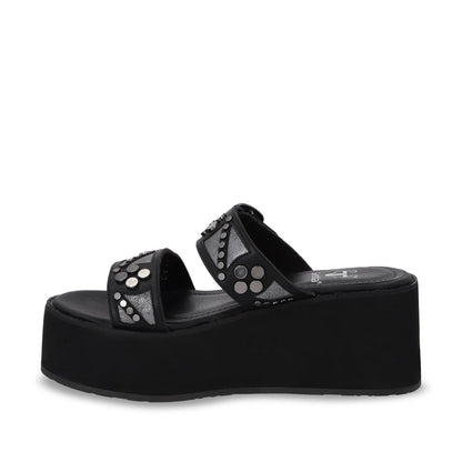 Sandalia Plataforma Negra Mujer 15620