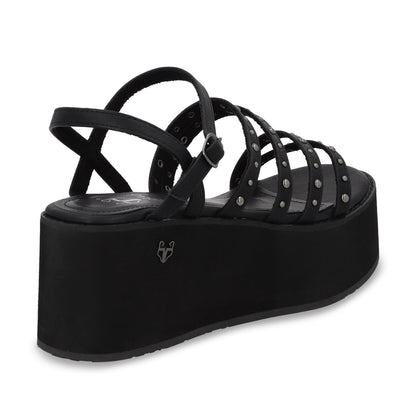 Sandalia Plataforma Negra Mujer 15629 - Gotta Mexico
