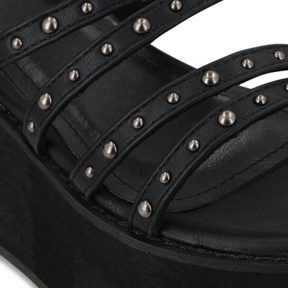 Sandalia Plataforma Negra Mujer 15629 - Gotta Mexico