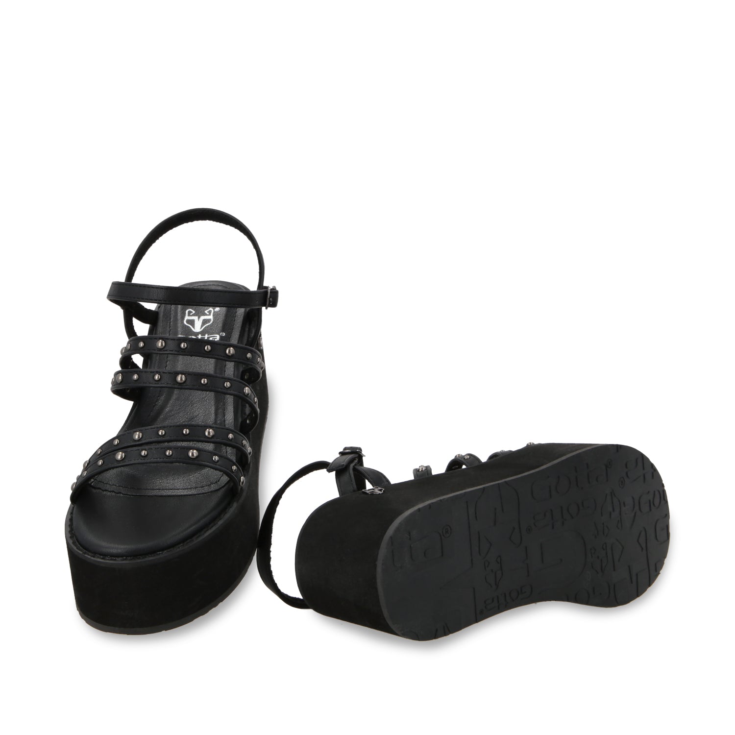 Sandalia Plataforma Negra Mujer 15629 - Gotta Mexico