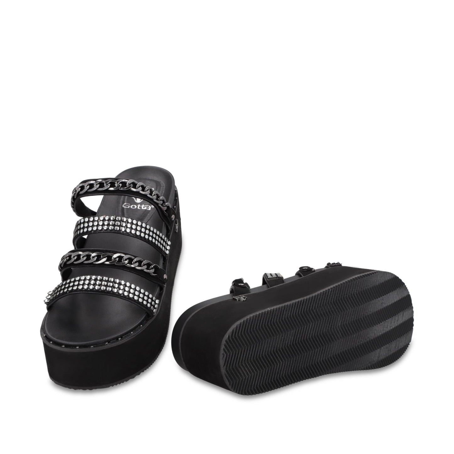 Sandalia Plataforma Negra Mujer 1566F - Gotta Mexico