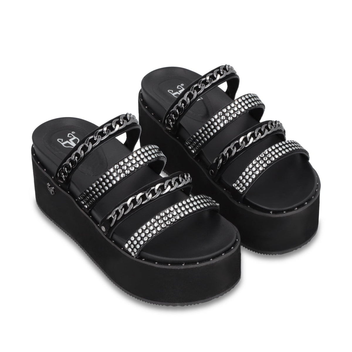Sandalia Plataforma Negra Mujer 1566F - Gotta Mexico