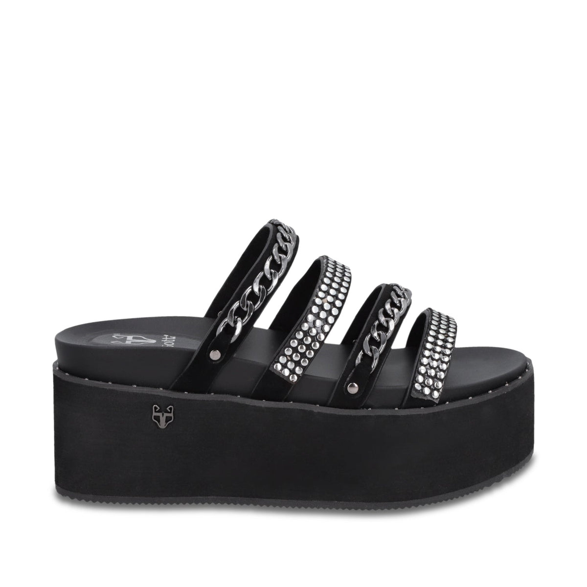 Sandalia Plataforma Negra Mujer 1566F - Gotta Mexico
