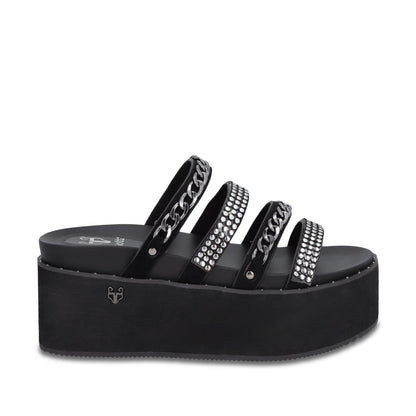 Sandalia Plataforma Negra Mujer 1566F - Gotta Mexico