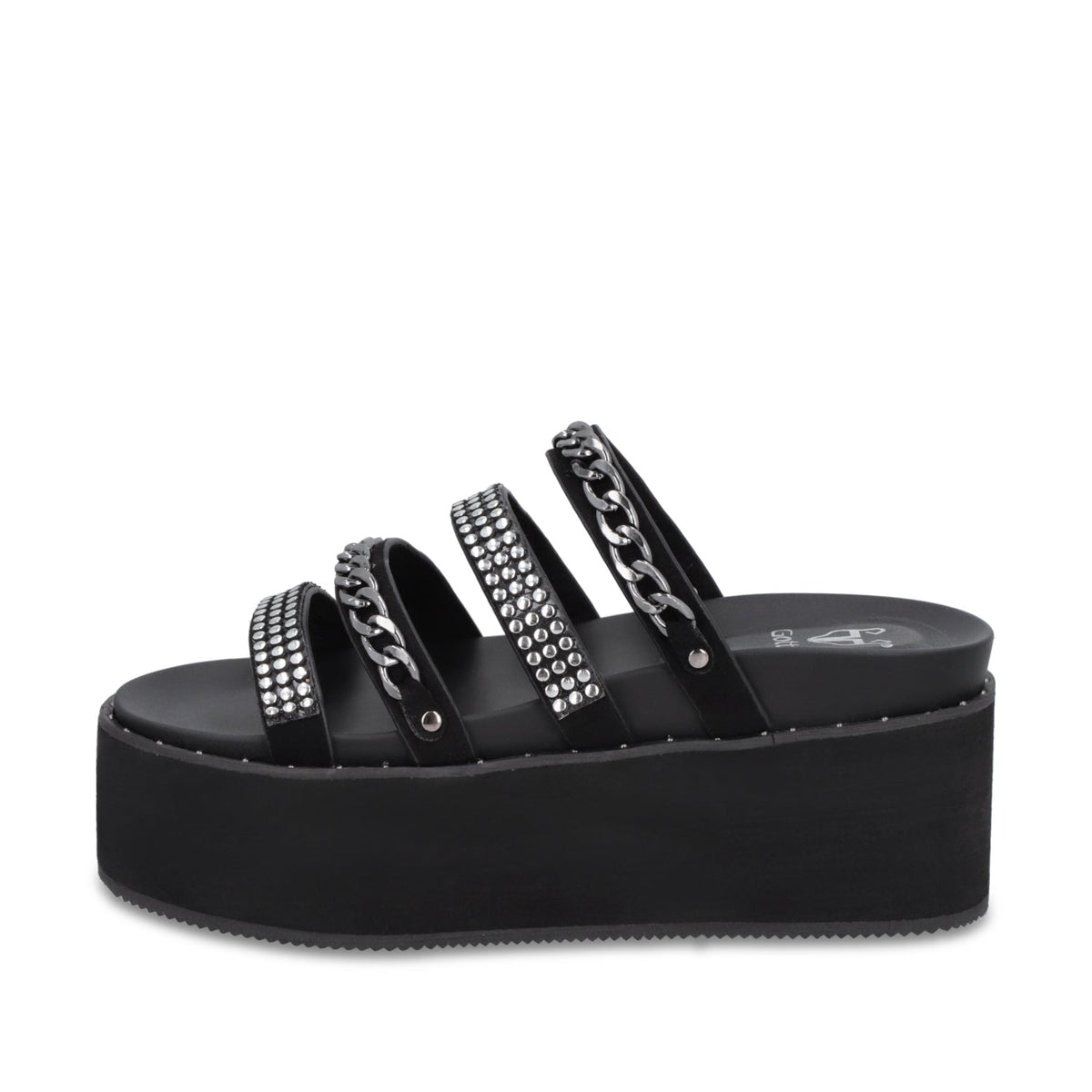 Sandalia Plataforma Negra Mujer 1566F