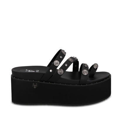Sandalia Plataforma Negra Mujer 1566G - Gotta Mexico