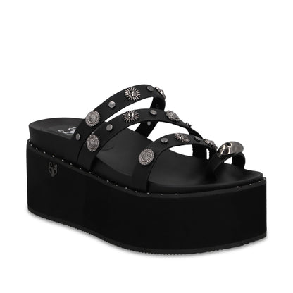 Sandalia Plataforma Negra Mujer 1566G - Gotta Mexico