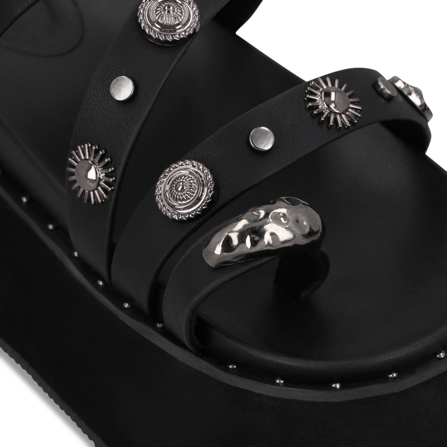 Sandalia Plataforma Negra Mujer 1566G - Gotta Mexico