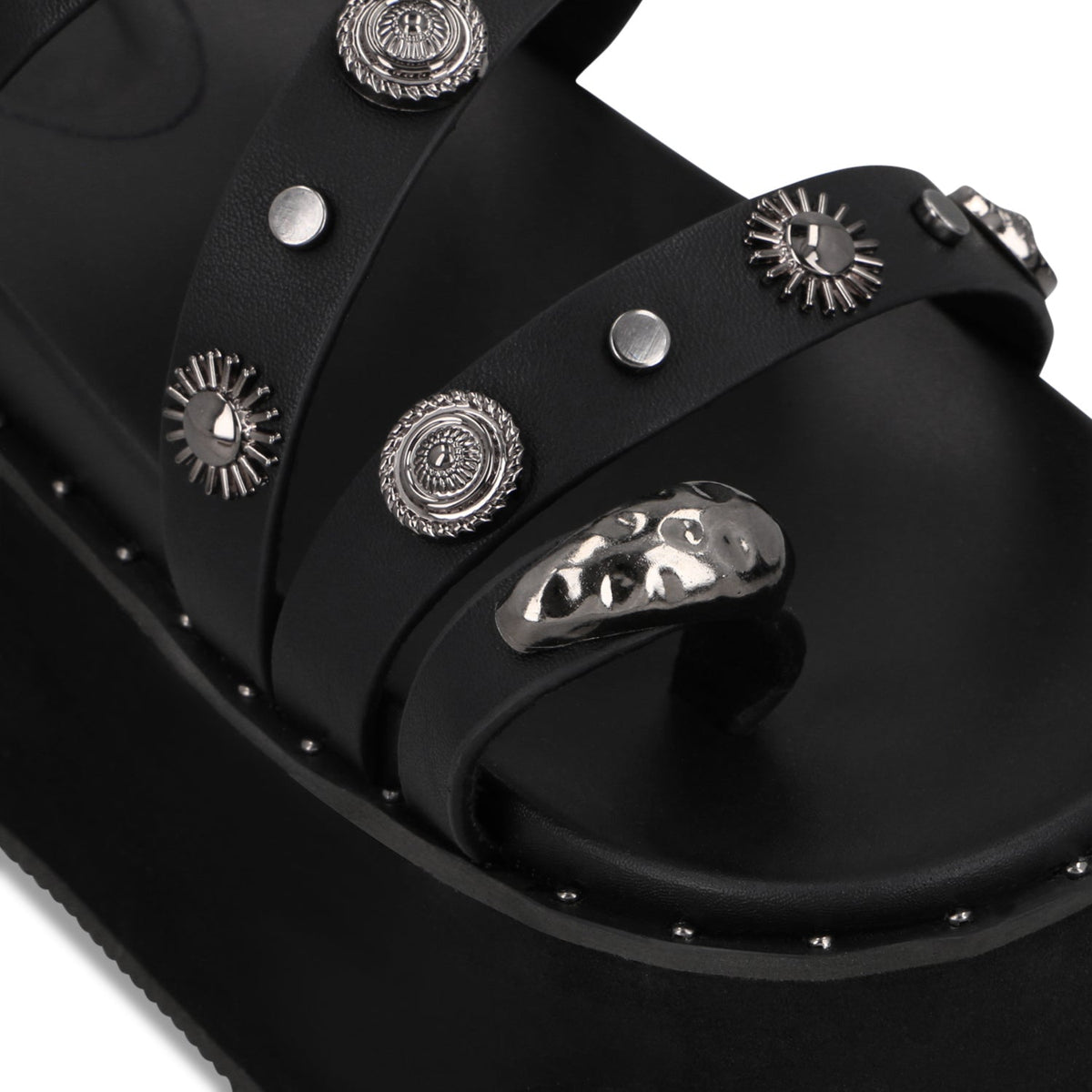 Sandalia Plataforma Negra Mujer 1566G - Gotta Mexico