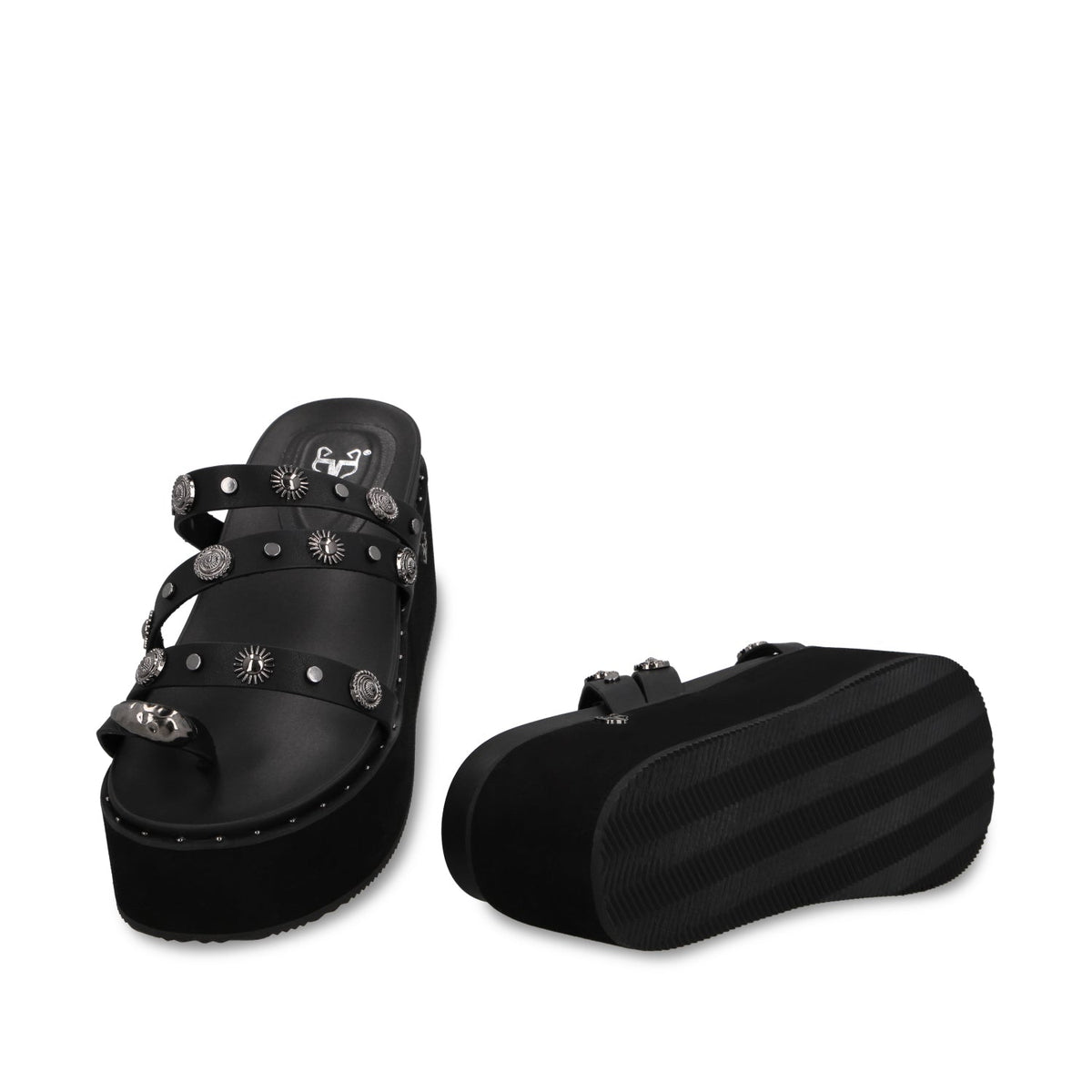 Sandalia Plataforma Negra Mujer 1566G - Gotta Mexico