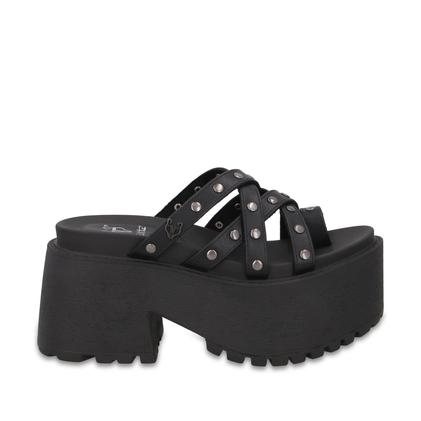 Sandalia Plataforma Negra Mujer 1567F - Gotta Mexico