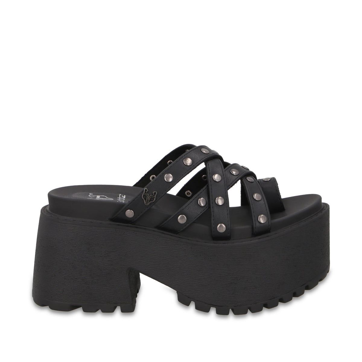 Sandalia Plataforma Negra Mujer 1567F - Gotta Mexico
