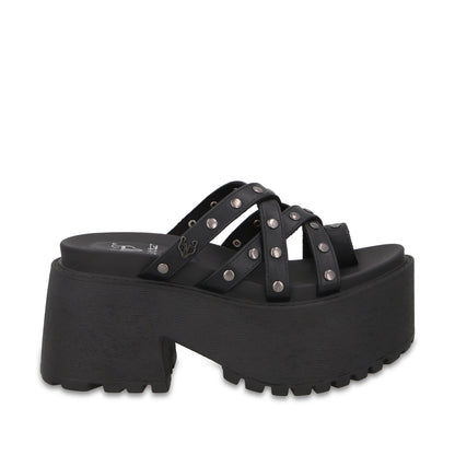 Sandalia Plataforma Negra Mujer 1567F - Gotta Mexico