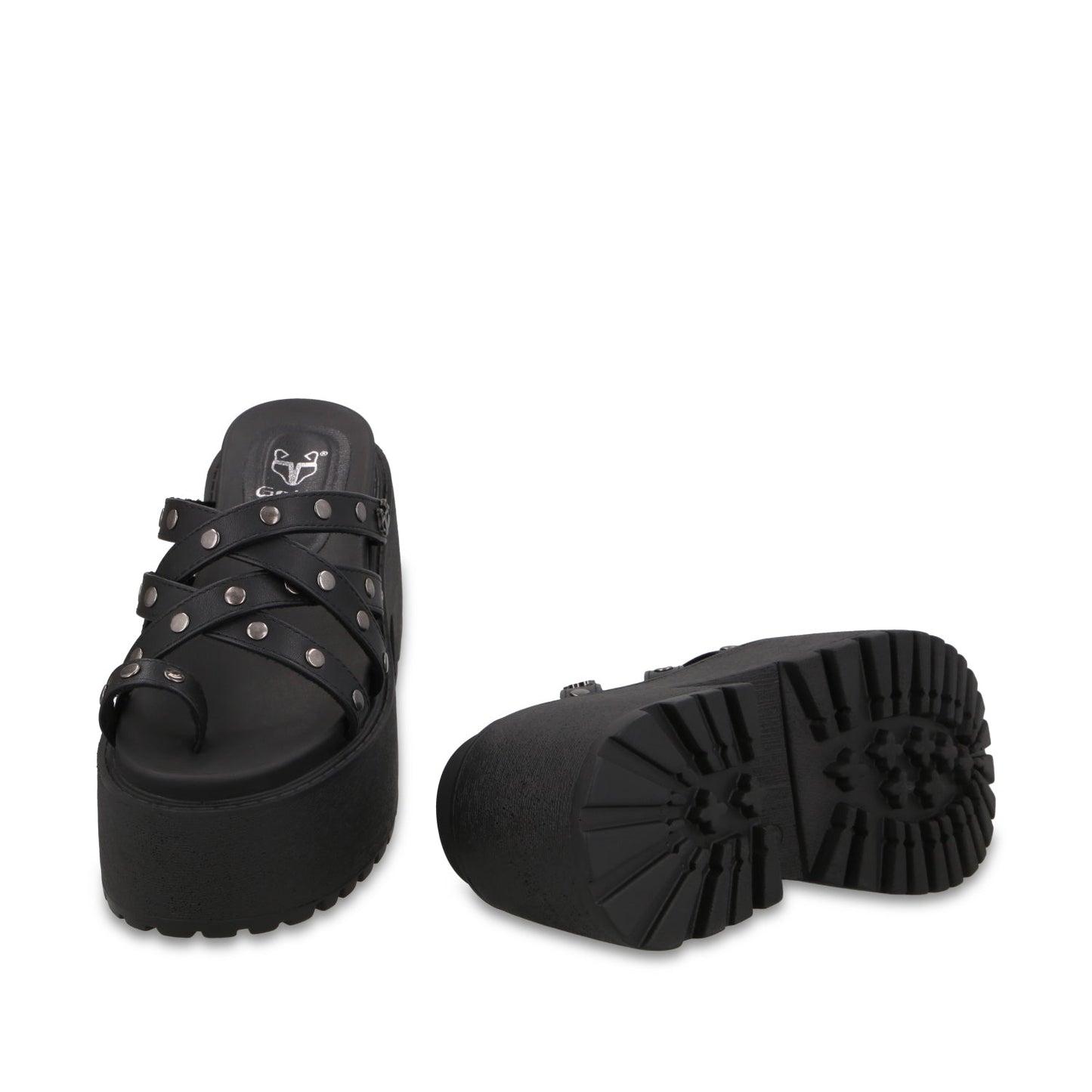 Sandalia Plataforma Negra Mujer 1567F - Gotta Mexico