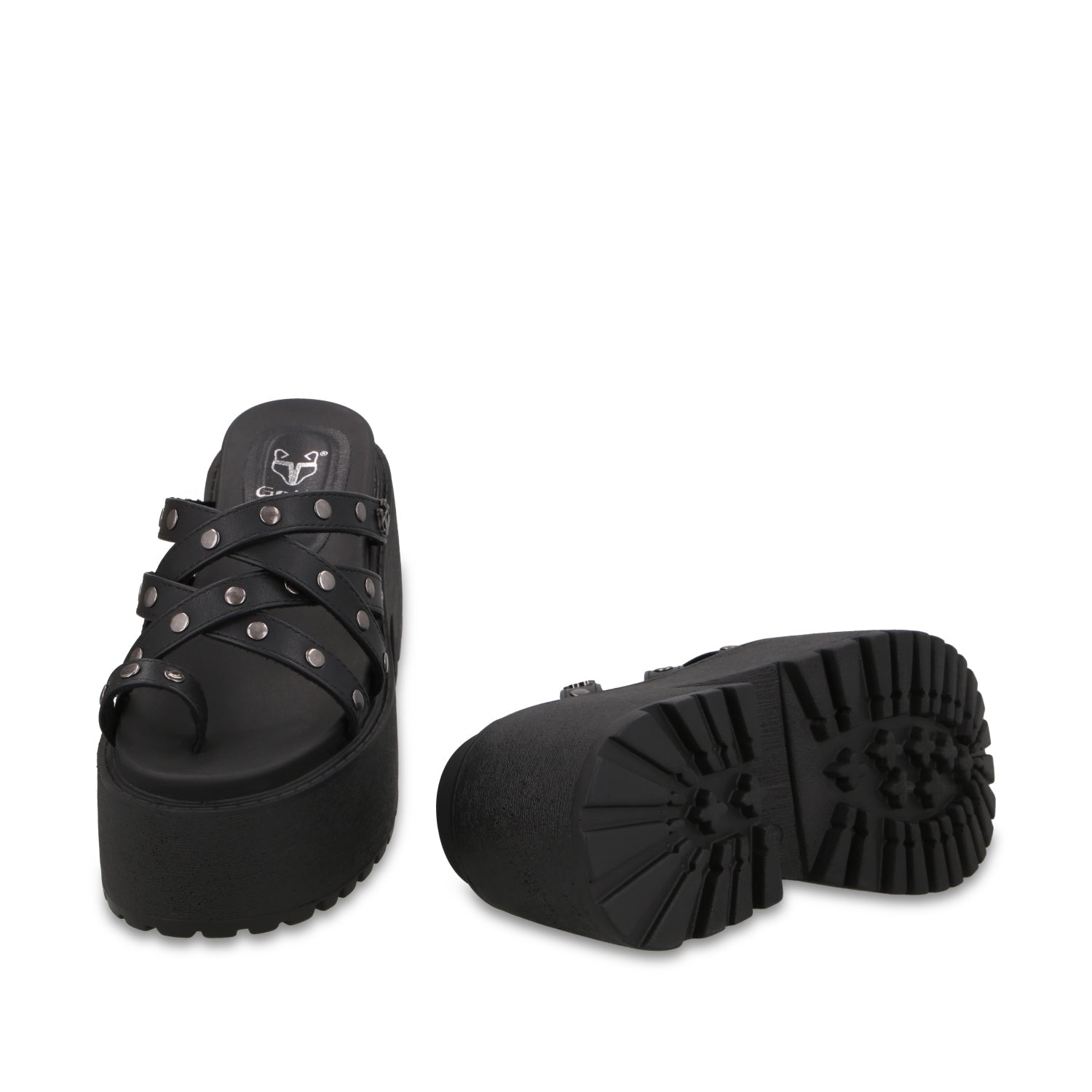 Sandalia Plataforma Negra Mujer 1567F - Gotta Mexico