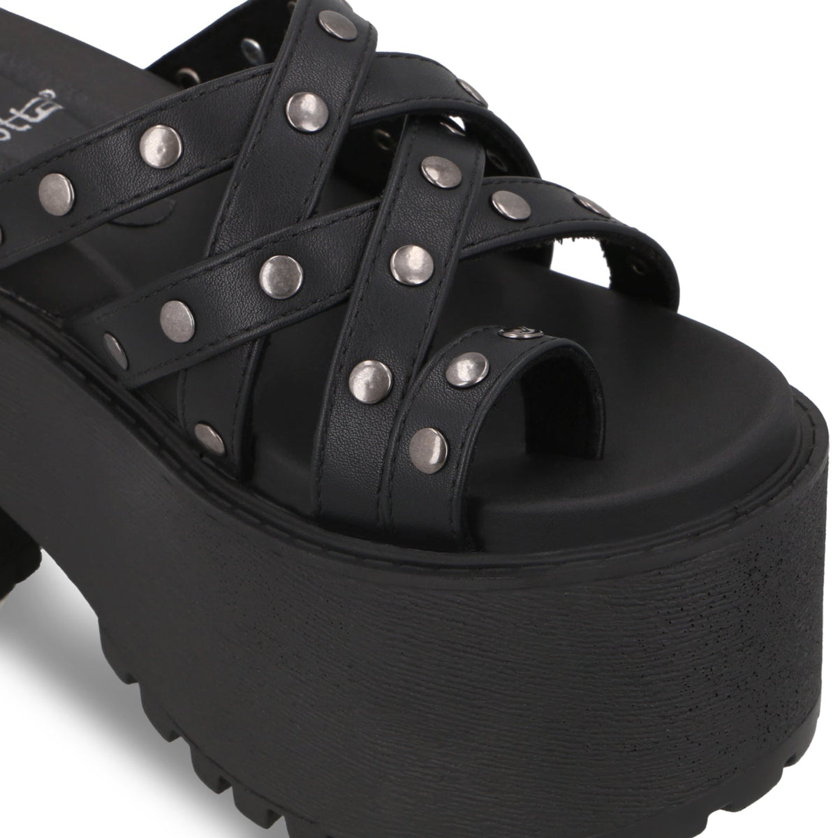 Sandalia Plataforma Negra Mujer 1567F - Gotta Mexico