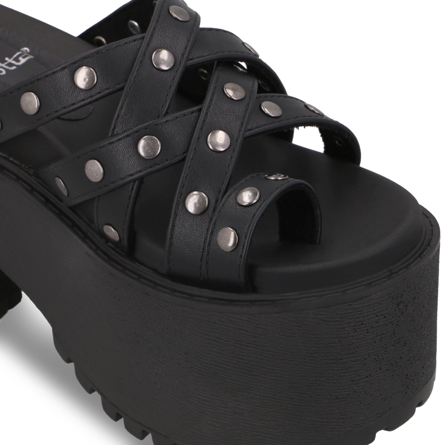 Sandalia Plataforma Negra Mujer 1567F - Gotta Mexico